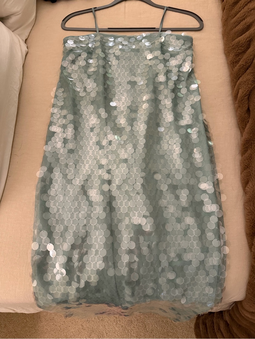STAUD Casey Strapless Midi Dress in Mist (Seafoam) - Picture 4 of 5
